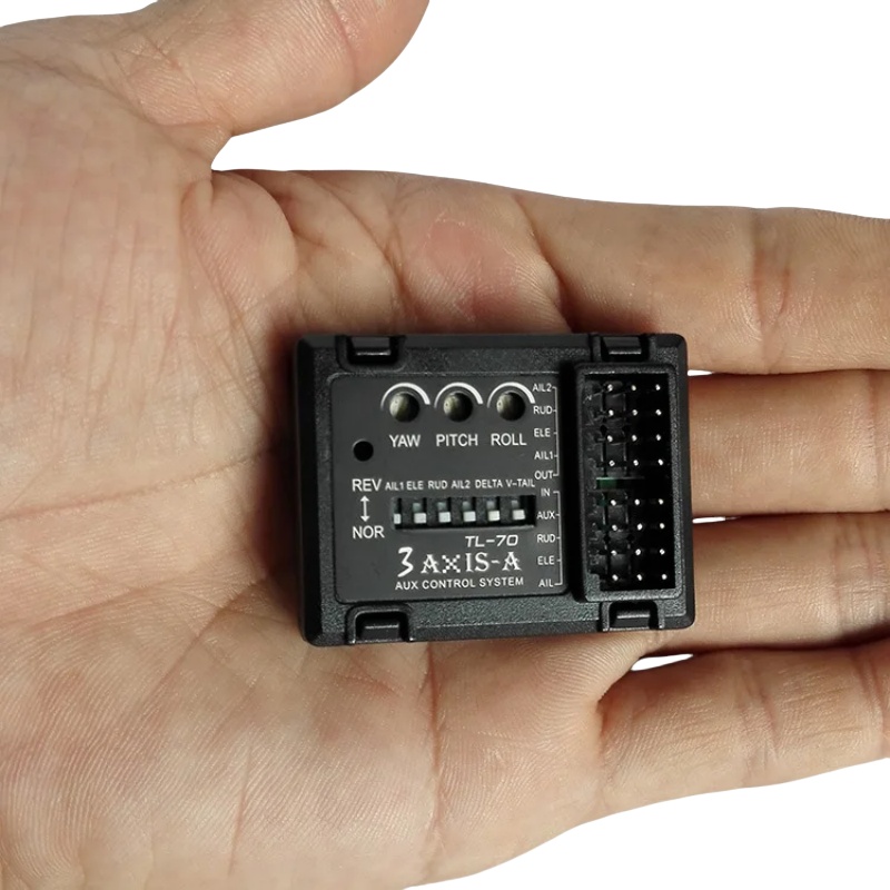 Fpv Drone Receiver - 3-Achsen-Gyro-Flugcontroller TL70 Auto-Balance-Stabilisator für RC-Flugzeuge mit